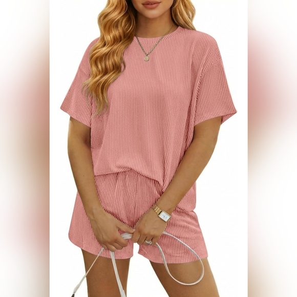 Other - Casual Pink Striped Women's Romper